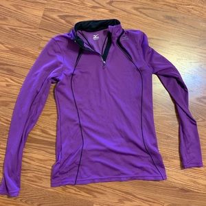 Mizuno small purple pullover quarter zip for run